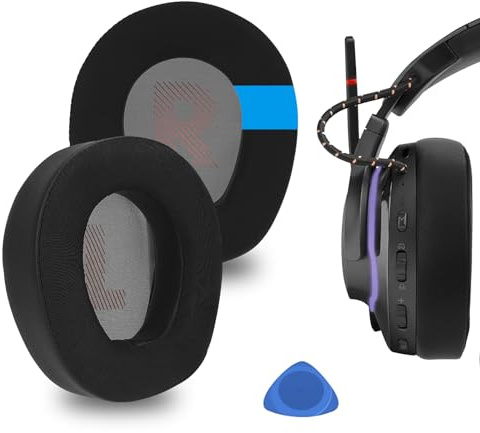 Geekria Sport Cooling-Gel Ersatz-Ohrpolster für JBL Quantum 800 Wireless Kopfhörer, Ohrmuscheln, Reparaturteile (Schwarz)