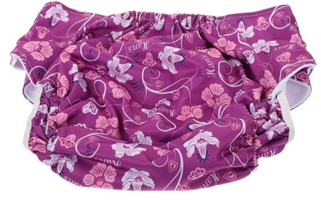 Pañal Reutilizable para Adultos Lavable y Ajustable Púrpura | Tela Forro de Lana, Diseño Transpirable de Broches, Secado Rápido y Alta Absorción