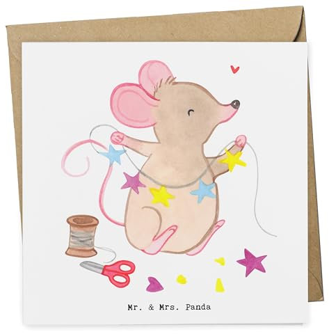 Mr. & Mrs. Panda Klappkarte Maus Basteln - Geschenk, doppelkarte, DIY, Glückwunschkarte, anlasskarte, Kreatives, Grußkarte, faltkarte