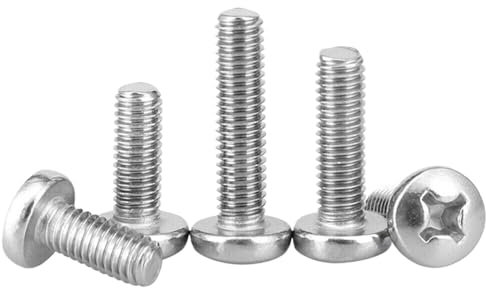 QuarkMRO - M1,6-M10 316 Edelstahl Linsenkopfschrauben mit Kreuzschlitz (M8 x 20mm,10)
