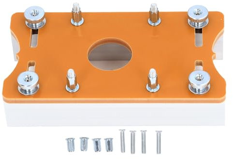 JDQTPOET Router Table Insert Plate, Aluminum Alloy Router Plate Slotting Positioning Plate Router Insert Plate Router Table Mounting Plate for 65mm Router Woodworking Tools