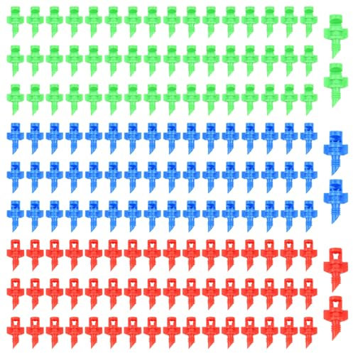 150 Pièces Arroseur, Micro Asperseur Arrosage, Arosoires Extérieur, Vaporisateur d'eau pour Plantes, Fleurs et Systèmes D'irrigation Hydroponiques(90/180/360 Degrés)