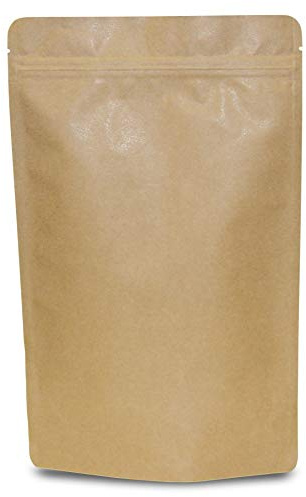 VEPATIM 100 Standbodenbeutel Kraftpapier braun ALU-FREI 160x270x100mm 750ml