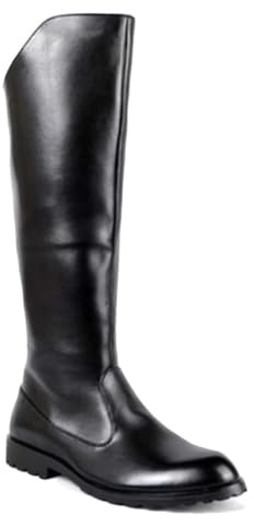 Hommes Bottes Hommes Sous Le Genou Bottes De Chevalier Fermeture Éclair Cowboy Bottes D'équitation Bottes De Moto En Cuir À Talon Moyen À La Randonnée,Adaptées Au Travail,À La Chasse-Black||44