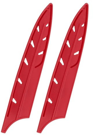 sourcing map 2 Pcs Knife Cover Sleeves, 8.1 x 1.4 PP Knives Edge Guard Blade Protector Universal Knife Sheath for Home Kitchen, Red