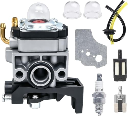 Kit Carburador para Honda GX35 GX25 UMK435E UMK425E UMS425E HHB25 FG110, JRISBO Repuestos Motor y Desbrozadora y Soplador Accesorios Carburator Recambios con Junta Bujía Filtro