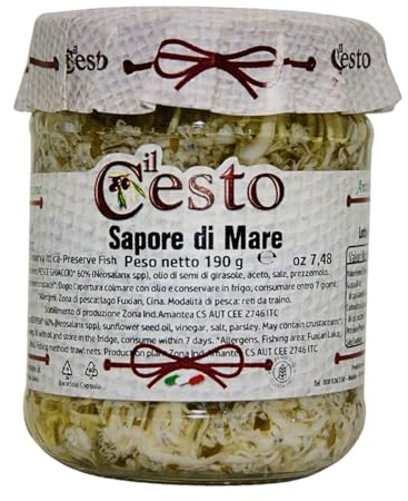 Sapore di Mare Neonata Pesce Ghiaccio Bianco Conserva Ittica Bianchetti Conserve di Prodotti Tipici, Antiche Ricette di Calabria (200 Grammi)