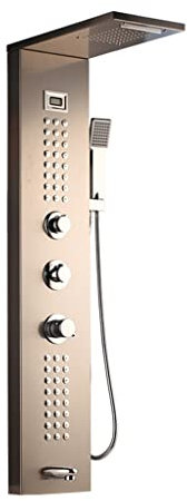 Colonne de douche moderne avec mitigeur thermostatique - Tour de douche à main - Panneau de bec de baignoire