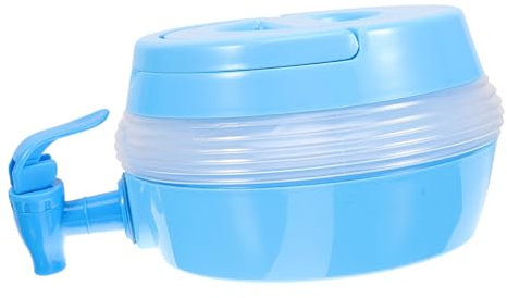 Toddmomy Distributeur De Boissons Pliable Sport 3,5l Bleu Plastique Portable Avec Robinet Et Base Camping Randonnée Extérieur