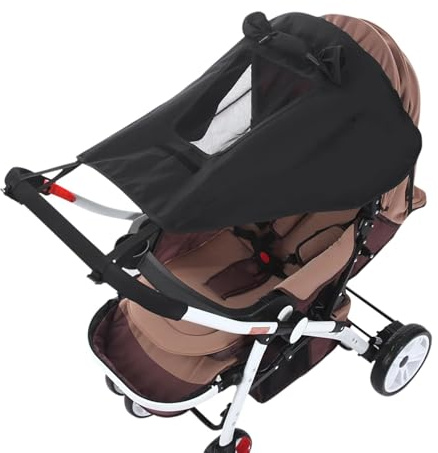 Parasole Universale per Passeggino Tenda da Passeggino Regolabile Velo Ombreggiatura Carrozzina Protetto dal Sole e dal Vento Cappottina Ombrello di Navicella Impermeabile Ombrellone Copertura del