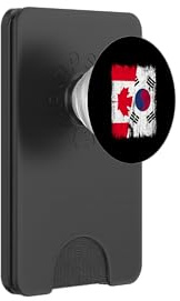 Canada South Korea Half Flag Canadian South Korean Heritage PopSockets PopWallet for MagSafe