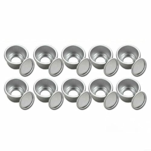 TONIXY Molde redondo para tartas pequeñas, moldes de aluminio antiadherente, base suelta, parte inferior extraíble, para bodas, cumpleaños, postres de Navidad (10 unidades)