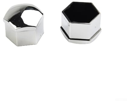 Dolvitrny Lot de 20 cache-boulons chromés pour voitures – Écrou de roue de 17 mm, en plastique ABS avec outil de démontage