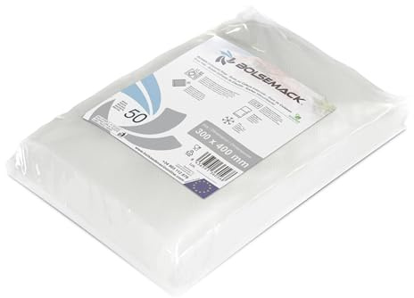 Bolsemack Sacs sous Vide gaufrés Cuisson 300x400mm (30x40cm) 50 unités, à Usage Alimentaire pour Tout Type d'appareil de Mise sous Vide