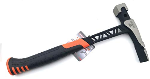 Maxstore Marteau de maçon professionnel forgé 680 g avec marteau de latte et couvercle de toit