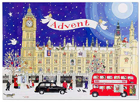 Alison Gardiner Advent Calendar 'Palace of Westminster' A3 Large Traditional Paper 42 x 29.7 cm