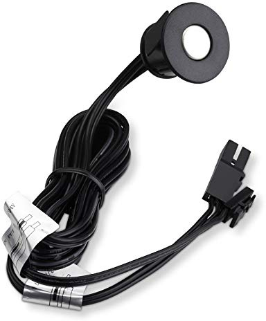LED Berührungssensor SO4 in schwarz Ø 22 mm mit Dimmfunktion 12 VDC max. 24 W mit LED Ministecker (miniAMP) Einbau-Sensorschalter Bewegungsschalter Touchschalter von SO-TECH®