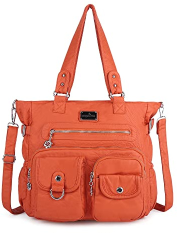 Angel Kiss Purses Handbags for Women PU Tote Satchel Bags for Women Pockets Shoulder Bags…