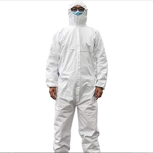 Mono de protección anti-estático de ácido químico alcalino Aceite antiestático Compuesto Protección traje de tela SMS Mono,desechable,elástico Cuff,XL