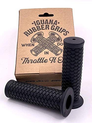Iguana Custom – Griffe aus Gummi für Motorrad Iguanaskin (schwarz, 22 mm)