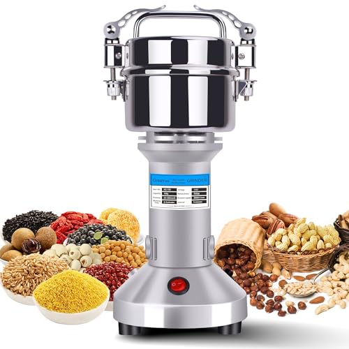 Greatrue 150g Electric Grain Mill Grinder Spice Grinder Flour Mill Wheat Cereals Herb Pulverizer for Kitchen