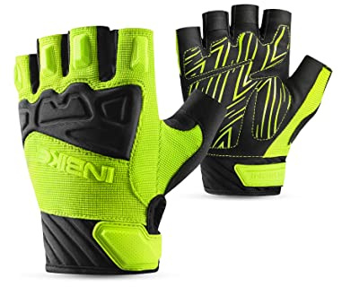 INBIKE Handschuhe Halbfinger Flexibel für Radfahren Motocross Fitness Training Kletter mit TPR Fingerpads und SCR-Pad Schutz MH010