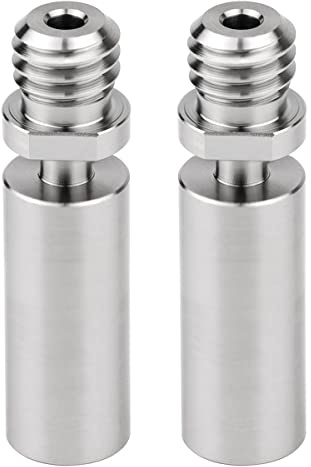 2pcs Upgraded Titanium TC4 CR-10 Heat Break Throat Supper Smooth Heatbreak for Creality 3D Printer CR10,S4 S5, CR10S, Ender 3 V2, Ender-3 pro, CS3 Hotend (Upgrade TC4 PTFE Version)