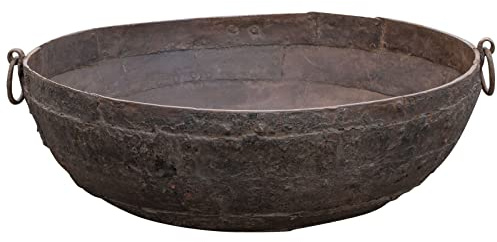 Biscottini Contenitore in Ferro 96x31x96 cm Adatto Come braciere da Giardino | Particolare fioriera da Esterno Grande