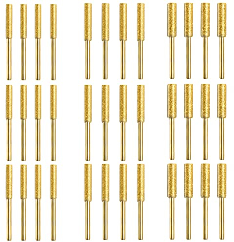 Bekasa 36 Stück Kettensäge Schärfgerät 4mm 4.8mm 5.5mm, Sägekettenschärfgerät Spezial-Schleifwerkzeug für Kettensägen Schleifer