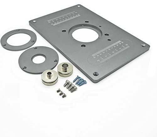 Plaque Defonceuse Sous Table Plaque d'Insertion de Table de Défonceuse Multifonction Plaque d'Insertion de Table de Toupie en Alliage d’Aluminium