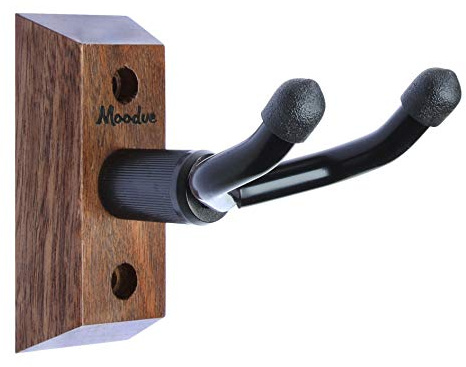 Ukulele Wall Mount Hanger, Moodve Black Walnut Ukulele Hanger Holder for Wall Fits Ukulele/Mandolin/Banjo, Ukulele Hanger Display for Concert, Home, Studio, Exhibition(1P) Q