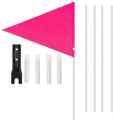 Pinky Fahrrad-Sicherheitsflagge für Kinder, Fahrradanhänger-Flagge, reflektierende Kinder-Fahrradflagge mit Befestigungs-Bnacket-Zubehör