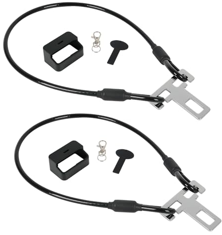 Lot de 2 serrures antivol de 60 cm - Protection anti-effraction - Protection anti-effraction - Serrure de porte coulissante pour caravanes, camping-cars, camionnettes, véhicules utilitaires (A)