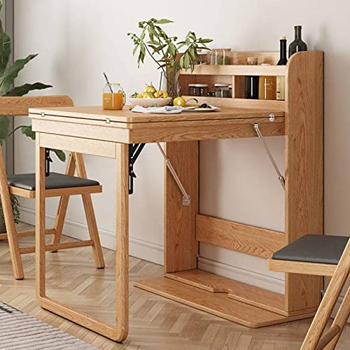 Ausklappbarer Wandtisch, an der Wand montierter Esstisch, versteckter Schreibtisch mit Ablagefach, ausziehbarer Schreibtisch aus Holz, platzsparender Multifunktionstisch für Esszimmer, Küche, kleine