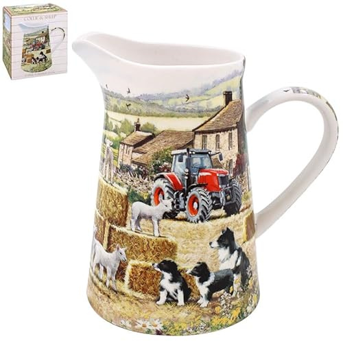 The Leonardo Collection Collie & Sheep Jug Macneil Studios for Home & Office | Stylish Cream & Milk Jug for Multiple Use in Kitchen | Ideal Ceramic or Glass Jug for Cream, Gravy & Home Décor