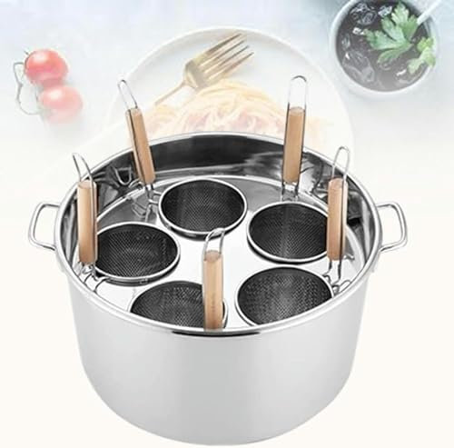 BTURYT Pastal Für Edelstahlnudeln, Set Von Einsätzen Für 3/4/5 Löcher, Multifunktionale Küchenzeile Mit Teiler Und Sieb, Edelstahltopf Für Die Küche