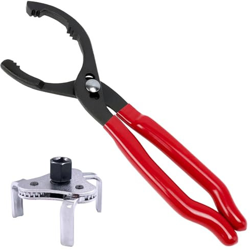 VBGURR Strumento di rimozione del filtro dell'olio per auto, chiave regolabile per filtro dell'olio, set di pinze per filtro olio, pinze per filtro olio, per moto, auto, camion e altro ancora