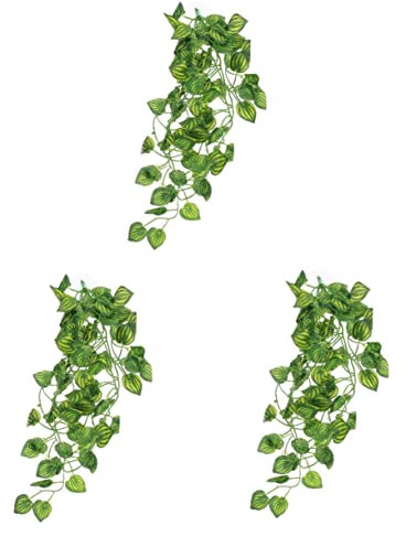 BESPORTBLE 3stücke Terrarium Pflanze Deko Imitierte Ranken Kunstpflanzen Für Reptilien Terrarium Landschaftsdekoration Geeignet Für Aquarien Und Terrarien