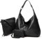 Pahajim Sac a Main et Portefeuille Femme Sac Bandoulière Femme Grand Cabas Cuir Souple Sac Hobo Fourre Tout Femme Tote Bag Imperméable pour Travail, Voyage, Shopping(Noir)