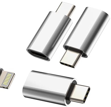Adaptateur Lightning femelle vers USB C mâle (lot de 3) pour iPhone 16 15 Pro Max câble de charge pour Apple convertisseur connecteur Type C recharge Lightning mobile pour iPad compatible avec Samsung