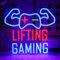 OYCGZV Lifting Gaming Neon Sign for Wall Decor - Game Neon Light Dimmable USB Headset Gym Led Sign for Game Zone Sports Club PLay Room Bedroom Man Cave Bar Party Home Decoration