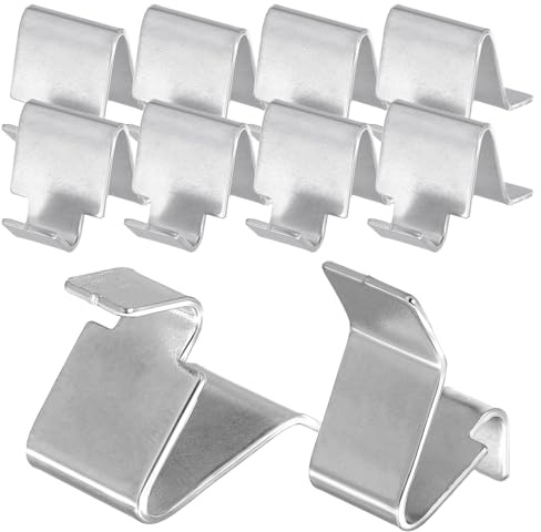 SHINEOFI 10Pcs Shelf Clips Metal Shelving Brackets Clips Heavy Duty Cabinet Shelf Supports for Kitchen Cabinet Bookcase, Silver, 0.98X0.63X0.63in