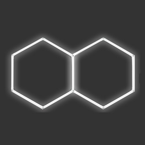 Eleeonora Luces LED Hexagonales para Garaje,Luz Hexagonal LED Techo,Luz LED Hexagonal Detallado De AutomóViles,LáMpara Hexagonal para SalóN De Belleza De Coche,para PeluqueríAs,Bares,Taller