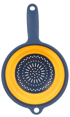 BESTYASH Scolapasta Cucina Stili multipli in Pp Manico Pieghevole Cestello Design Forato per Drenaggio Facile, per Lavaggio di Frutta e Verdura, Uso Domestico