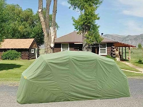 Carport Auvent de garage pliable et mobile – Abri de stationnement résistant aux intempéries pour la maison, design épais pour les conditions chaudes et froides