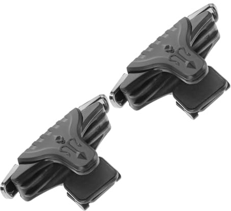 IWOWHERO Mobile Game Trigger Controller Handle Pair for Fps Shooter Games, Steel Spike Black Gamepad Accessory Compatible with Smartphone Gaming