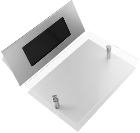 SOIMISS Numéro de Maison Solaire Petite Taille en Inox 4 Led, Lampe Solaire pour Plaque D’adresse Extérieure, Éclairage Automatique pour Jardin, Terrasse et Cour, Plaque Lumineuse