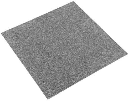 vidaXL Alfombra 20 pcs Gris 50 x 50 cm 100% Polipropileno, Losetas de moqueta Modernas, Suelo Interior Duradero, Modular Antideslizante, decoración de Habitaciones con Patrones, instalación fácil