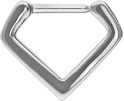 PIERCINGLINE Chirurgenstahl Clicker | V-Form | Piercing für Septum Tragus Helix | Farbauswahl