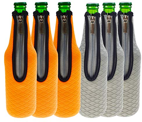 AF-WAN Neopren-Reißverschluss-Bierflaschen-Hülle, Bierflaschenhalter, 500 ml (Farbe 2)